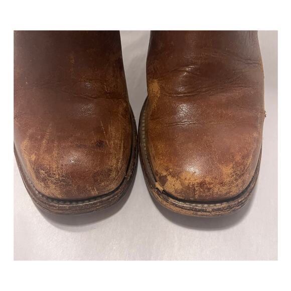 Vintage FRYE CAMPUS Tall Riding Boots Brown Leather Sz 9.5 D Men's MADE IN USA - Picture 9 of 9